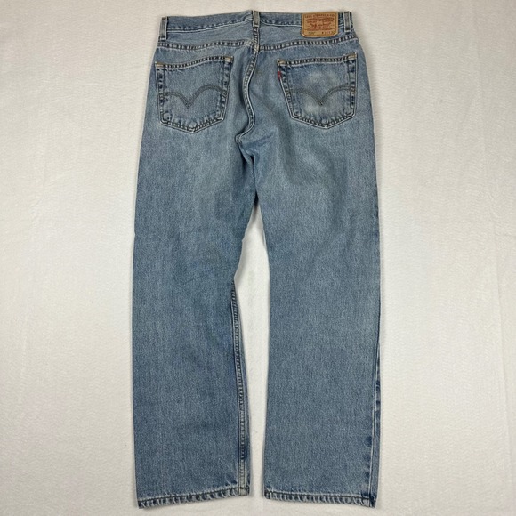 Levis 505 Regular Fit Jeans Size 34x30 Straight Leg Fit - Picture 3 of 8